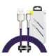 USB cable for Lightning Baseus Cafule, 2.4A, 1m (purple)