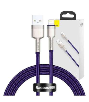 USB cable for Lightning Baseus Cafule, 2.4A, 1m (purple)