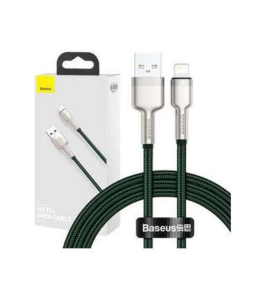 USB cable for Lightning Baseus Cafule, 2.4A, 1m (green)