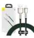 USB cable for Lightning Baseus Cafule, 2.4A, 1m (green)