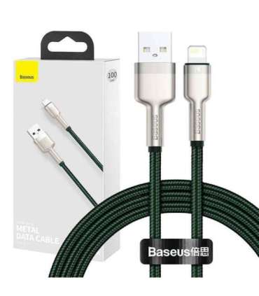 USB cable for Lightning Baseus Cafule, 2.4A, 1m (green)