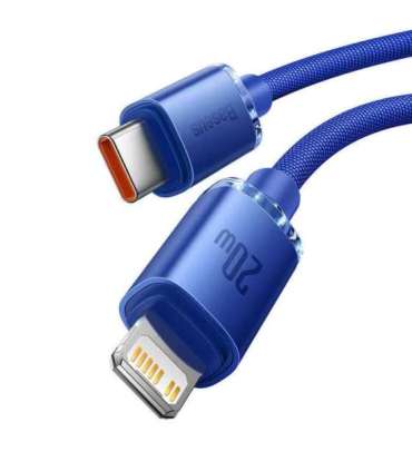 Baseus Crystal Shine cable USB-C to Lightning, 20W, PD, 2m (blue)