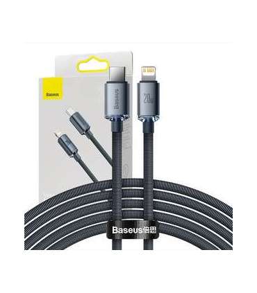 Baseus Crystal Shine cable USB-C to Lightning, 20W, PD, 2m (black)