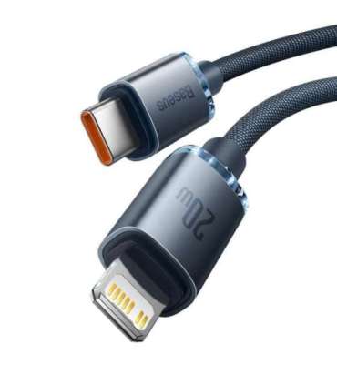 Baseus Crystal Shine cable USB-C to Lightning, 20W, PD, 2m (black)