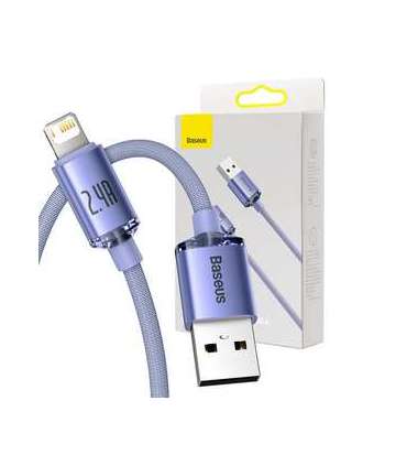 Baseus Crystal Shine cable USB to Lightning, 2.4A, 2m (purple)