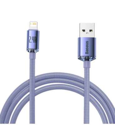 Baseus Crystal Shine cable USB to Lightning, 2.4A, 2m (purple)