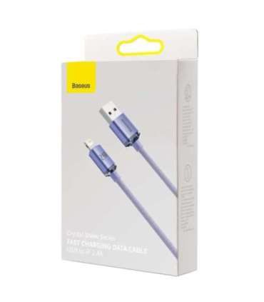 Baseus Crystal Shine cable USB to Lightning, 2.4A, 2m (purple)
