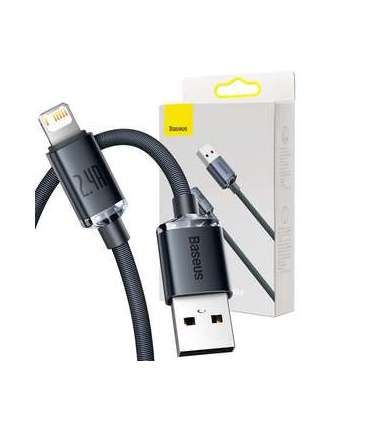 Baseus Crystal Shine cable USB to Lightning, 2.4A, 2m (black)