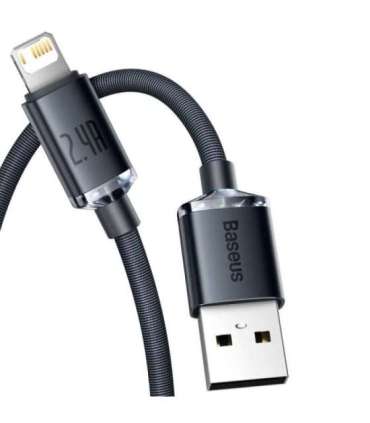 Baseus Crystal Shine cable USB to Lightning, 2.4A, 2m (black)