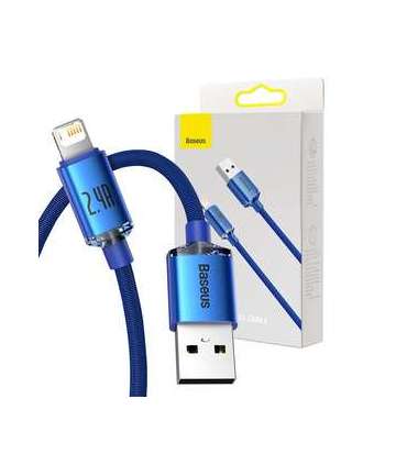 Baseus Crystal Shine cable USB to Lightning, 2.4A, 1.2m (blue)
