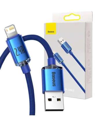 Baseus Crystal Shine cable USB to Lightning, 2.4A, 1.2m (blue)