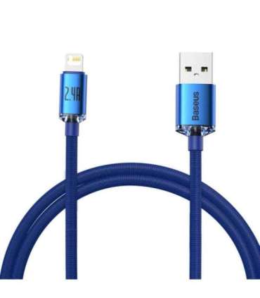 Baseus Crystal Shine cable USB to Lightning, 2.4A, 1.2m (blue)