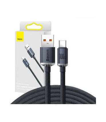 Baseus Crystal Shine cable USB to USB-C, 100W, 2m (black)