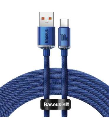 Baseus Crystal Shine cable USB to USB-C, 100W, 2m (blue)