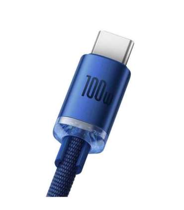 Baseus Crystal Shine cable USB to USB-C, 100W, 2m (blue)