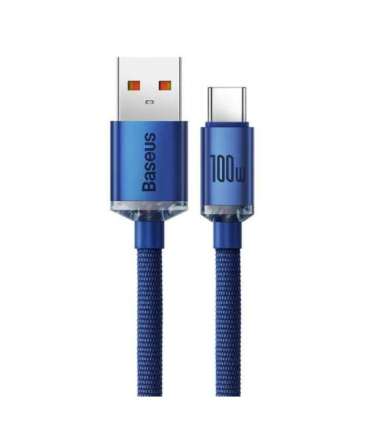 Baseus Crystal Shine cable USB to USB-C, 100W, 2m (blue)