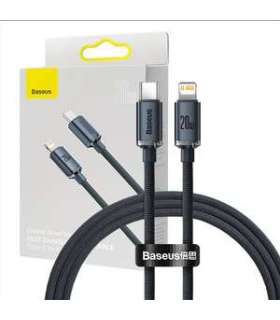 Baseus Crystal cable USB-C to Lightning, 20W, PD, 1.2m (black)