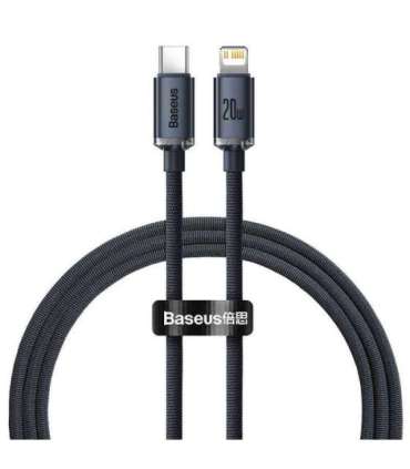 Baseus Crystal cable USB-C to Lightning, 20W, PD, 1.2m (black)