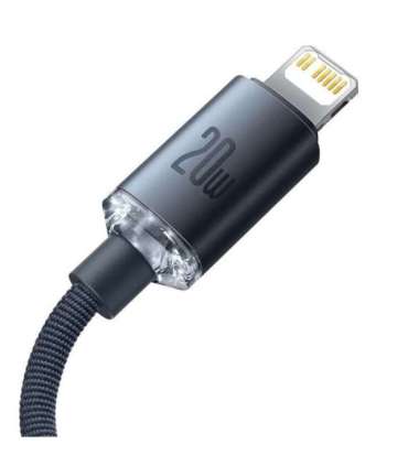 Baseus Crystal cable USB-C to Lightning, 20W, PD, 1.2m (black)