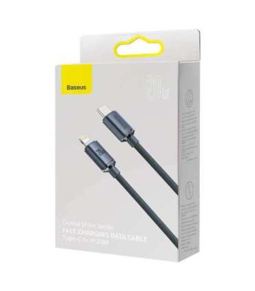 Baseus Crystal cable USB-C to Lightning, 20W, PD, 1.2m (black)