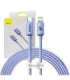 Baseus Crystal cable USB-C to Lightning, 20W, PD, 2m (violet)