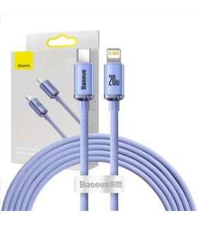 Baseus Crystal cable USB-C to Lightning, 20W, PD, 2m (violet)