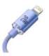Baseus Crystal cable USB-C to Lightning, 20W, PD, 2m (violet)