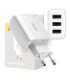 Baseus Compact Quick Charger, 3x USB, 17W (White)