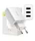 Baseus Compact Quick Charger, 3x USB, 17W (White)