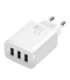 Baseus Compact Quick Charger, 3x USB, 17W (White)