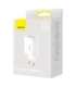 Baseus Compact Quick Charger, 3x USB, 17W (White)
