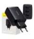 Baseus Compact Quick Charger, 3x USB, 17W (Black)