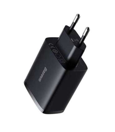 Baseus Compact Quick Charger, 3x USB, 17W (Black)