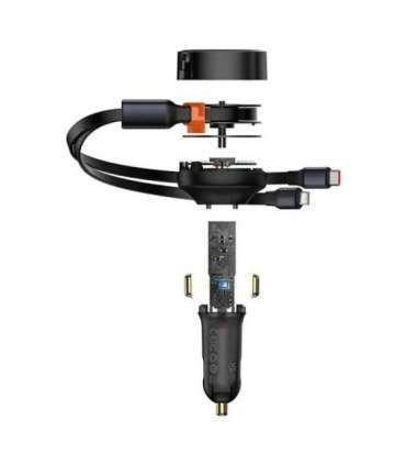 Car Charger Baseus Enjoyment with cable USB-C + Lightning 3A, 30W (Black)