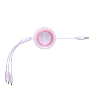Baseus Bright Mirror 2, 3-in-1  USB 3-in-1 cable for micro USB / USB-C / Lightning 3.5A 1.1m (Purple)