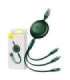 Baseus Bright Mirror 2, USB 3-in-1 cable for micro USB / USB-C / Lightning 3.5A 1.1m (Green)