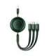 Baseus Bright Mirror 2, USB 3-in-1 cable for micro USB / USB-C / Lightning 3.5A 1.1m (Green)