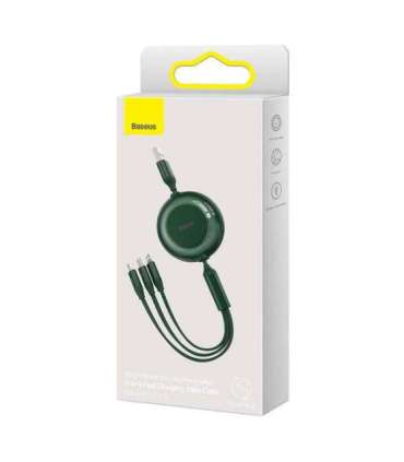 Baseus Bright Mirror 2, USB 3-in-1 cable for micro USB / USB-C / Lightning 3.5A 1.1m (Green)