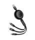 Baseus Bright Mirror 3, USB 3-in-1 cable for micro USB / USB-C / Lightning 66W / 2A 1.1m (Black)