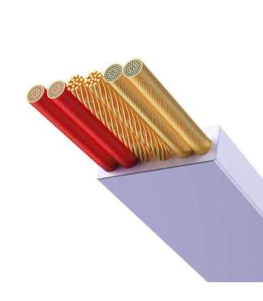 Baseus Bright Mirror 3, USB 3-in-1 cable for micro USB / USB-C / Lightning 66W / 2A 1.1m (Purple)