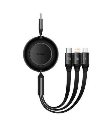Baseus Bright Mirror 4, USB-C 3-in-1 cable for micro USB / USB-C / Lightning 100W / 3.5A 1.1m (Black)