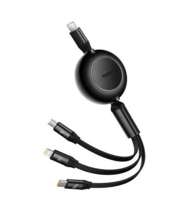 Baseus Bright Mirror 4, USB-C 3-in-1 cable for micro USB / USB-C / Lightning 100W / 3.5A 1.1m (Black)