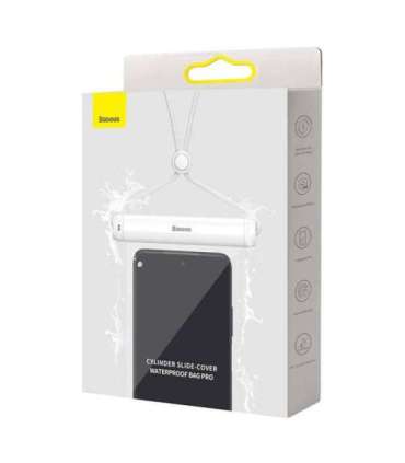 Baseus Cylinder Slide-cover waterproof smartphone bag (white)