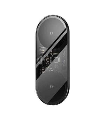 Dual Qi wireless charger Baseus Digital LED Display, 20W