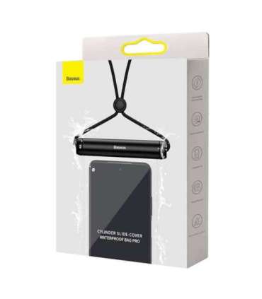 Baseus Cylinder Slide-cover waterproof smartphone bag (black)