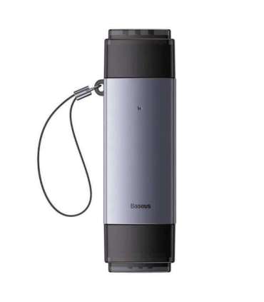 Baseus Lite Series SD/TF memory card reader, USB + USB-C (gray)