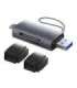 Baseus Lite Series SD/TF memory card reader, USB + USB-C (gray)