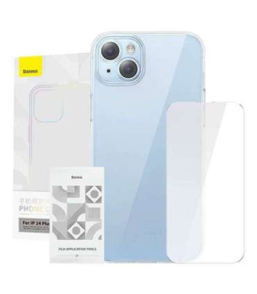 Baseus Crystal Series Case for iPhone 14 Plus + tempered glass