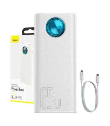 Powerbank Baseus Amblight 30000mAh, 4xUSB, USB-C, 65W (white)