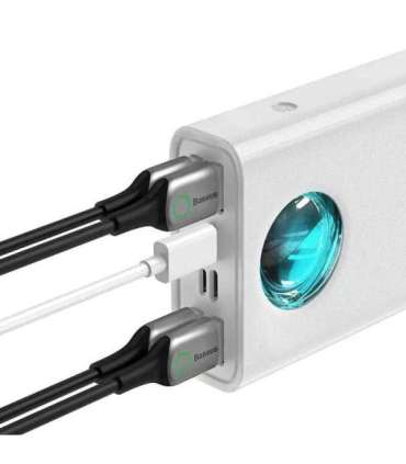 Powerbank Baseus Amblight 30000mAh, 4xUSB, USB-C, 65W (white)